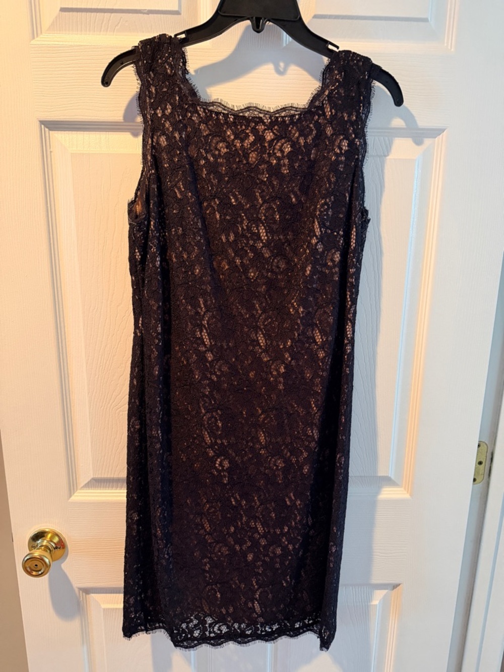 Adrianna Papell Black Lace Sleeveless Midi Dress